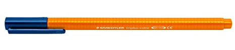 STAEDTLER Filzstifte triplus color, orange, dreikant, stabile, eindrucksichere Spitze, Linienbreite ca. 1 mm, kindgerecht, hohe Qualität Made in Germany, 10 fibre-tip pens im Kartonetui, 323-4