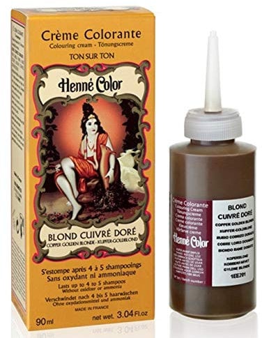 Henne Color, Henna Tönungscreme, Kupfer-Goldblond 90 ml