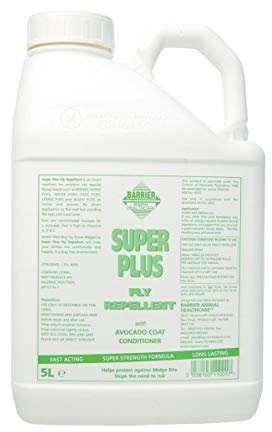 Barrier Animal Healthcare Super Plus Fly Repellent with Avocado Coat Conditioner for Horses 5 Litre