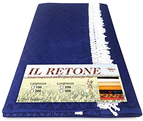 Tex family Tenda Rete ZANZARIERA da Esterno Giardino Balcone ROMBO Unito qualità Extra in Due Misure (Blu, Cm. 150x250)