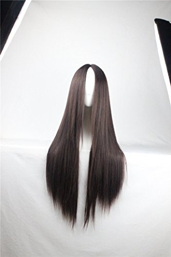 Langhaar Glatte Perücke mit vorner Spitze Ombre Straight Spitze-Front-Perücke Cosplay Kostueme Frauen 75cm