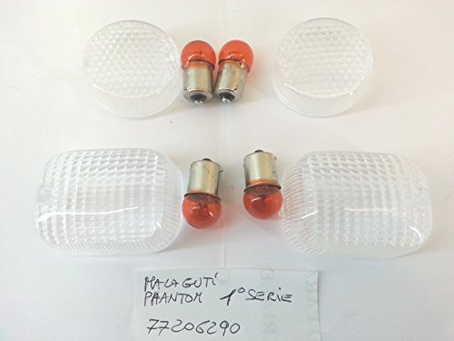 Set mit 4 transparenten Blinkern F.12 1. Serie - mit 4 Leuchtmitteln