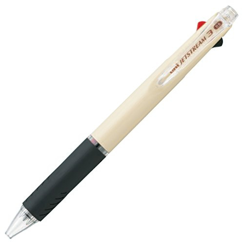 Uni Ballpoint Pen Jetstream 3 Color Black, Red, Blue Ink 0.5mm, Ivory (SXE340005.46)