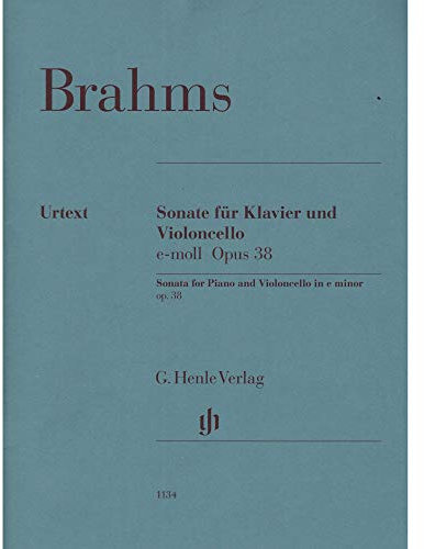 Sonate für Klavier und Violoncello e-moll op.38: revidierte Ausgabe (G. Henle Urtext-Ausgabe)