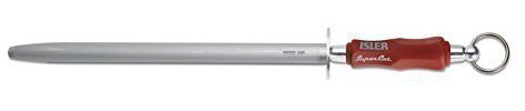 Giesser Messer - Wetzstahl Metzgerstahl AbziehstahlSupercut 31cm roter Griff, Rostfrei, Super feiner Zug
