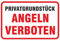 Aufkleber Angeln verboten 200 x 300 mm selbstklebend wetterfest