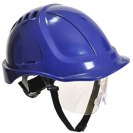 Portwest PW54 Endurance Plus Casco de Seguridad con Visera Azul Real