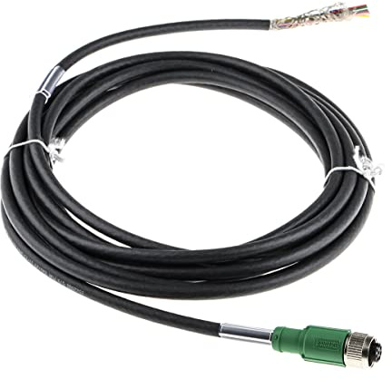 Phoenix 1522888 5 Grey Acoustic Cable Signal Cable (5 m, M12, Black Black, Medium, Grey)