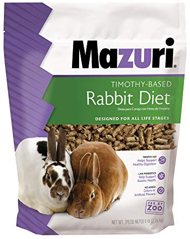 Mazuri | Nutritionally Complete Timothy Hay-Based Rabbit Food | 5 Pound (5 lb.) Bag