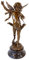 Kunst & Ambiente - XXL Jugendstil Bronze Skulptur - Tanzender Engel Amor - Gott der Liebe - Engelsfigur - Auguste Moreau - Statuen online kaufen - Wohndeko