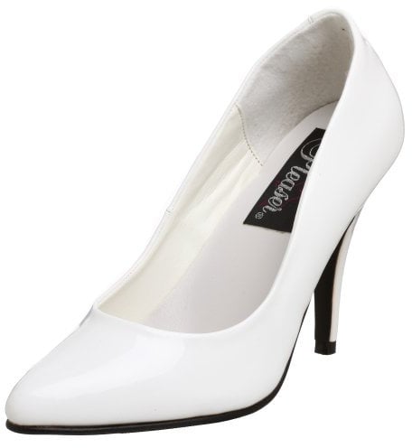 Pleaser vanity-420, Design schwarzer Schuh Damen, weiß - Blanco(Lack Weiß) - Größe: 46 EU