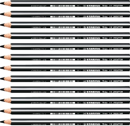 STABILO - Dreikant-Buntstift - Trio dick - 12er Pack - schwarz