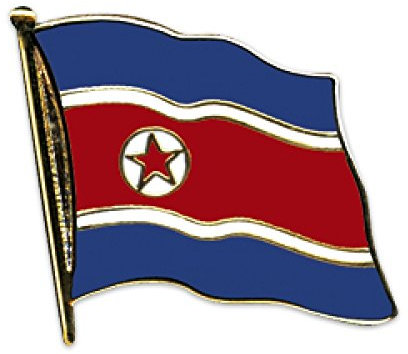 Flaggen-Pin vergoldet : Nordkorea