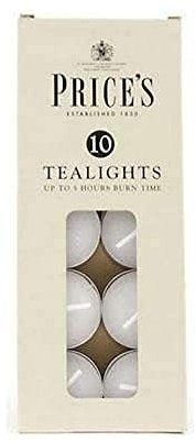 Prices Tealights Box White X10