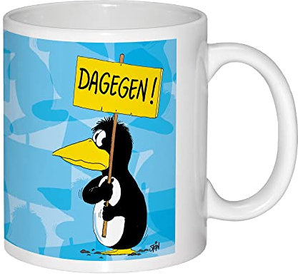 Uli Stein Pinguin Tasse - Dagegen - Geschenkidee