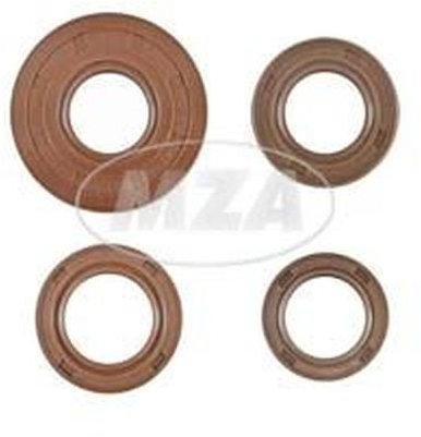 Wellendichtringe im SATZ - NJK - für Motor kpl., FPM - braun - S51, S70, KR51/2, SR50, SR80 - 4 Stück