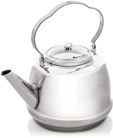 Petromax Théière pour différents types de cuisinières et feux ouverts - Fond multicouche pour une eau bouillante rapide - Acier inoxydable - 3 l