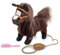 Elektronisches Pferd/Pony, das galoppiert und wiehert (mit Sound und Bewegung, ca 22 cm lang) braun