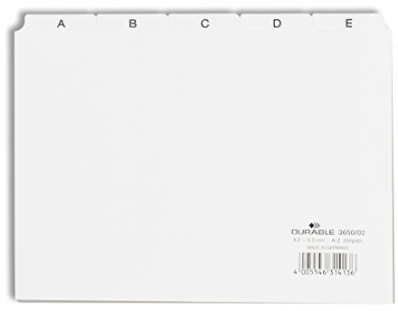 Durable Leitregister A - Z (A5 quer) 1 Stück, weiß, 365002