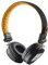 Urban Revolt Fyber Casque Audio avec Oreillettes repliables pour Smartphone/Tablette/Ordinateur Portable Noir/Orange