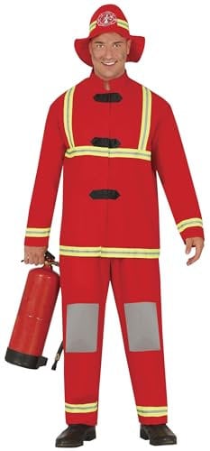 FIESTAS GUIRCA Feuerwehrmann Kostüm rot für Herren