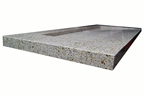 Waschbecken aus Naturstein, Granit, Model Bern 100 gelb gesprenkelt G682