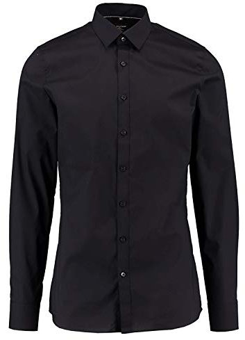 Herren Hemd No. 6 Super Slim Fit Langarm,schwarz,42