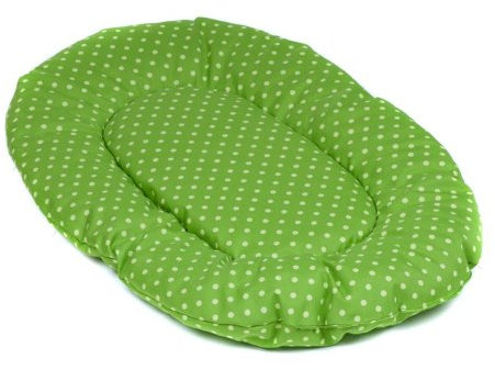 adena Hundekissen oval 60 x 35 cm - Tupfen grün