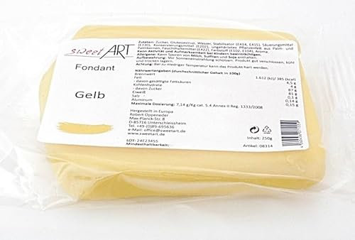 Rollfondant sweetArt 250 g Gelb