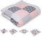 ULLENBOOM Krabbeldecke für Baby 120x120 cm, 100% OEKO-TEX Materialien, Made in EU, Dick & weich gepolstert, Rosa Grau - ideal als Babydecke & Spieldecke Baby
