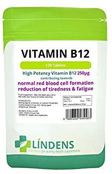 Lindens Vitamin B12 250mcg 3-Pack 300 Tablets Potency 1-a-Day Energy B 12 B-12