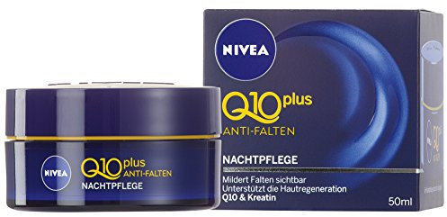 NIVEA Anti-Falten Nachtpflege, 50 ml Tiegel, Q10 plus