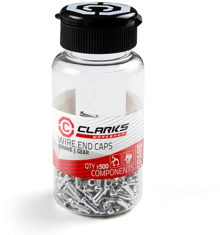 Clarks Wire End Cover for All Wire Sizes - Chrome (Bottle of 5), Black