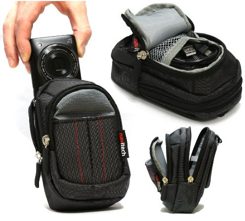 Navitech Black Digital Camera Case Bag Compatible With The Sony Cyber Shot DSC-RX100M2 / DSC-RX1R / DSC-RX100 / DSC-RX1 / DSC-HX50 / DSC-HX20V / DSC-WX300 / DSC-WX200 / DSC-WX80 / DSC-WX60 / DSC-TX30 / DSC-TF1