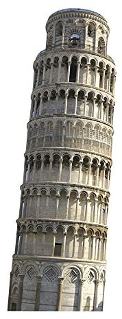 Star Cutouts Pappaufsteller von der schiefe Turm von Pisa