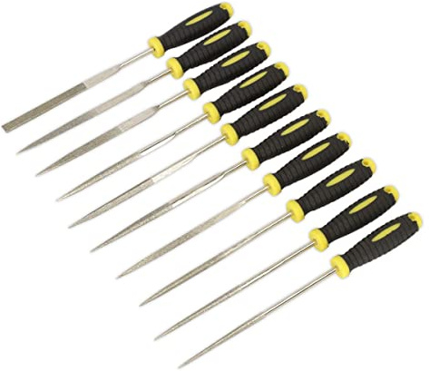 Sealey S0896 Diamond Needle File Set, 100mm, 10 Pieces