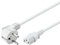 Goobay 96031 Kaltgerätekabel 2,5m / C13 Kaltgerätebuchse & 90 Grad Schutzkontaktstecker Winkelstecker / Universelles PC Monitor PC Stromkabel C13 Netzkabel / Weiß / 2,5 m