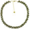 Edelstein Kette Pyrit, Tropfen, 925oo Silber vergoldet, ca. 43 - 48,5 cm
