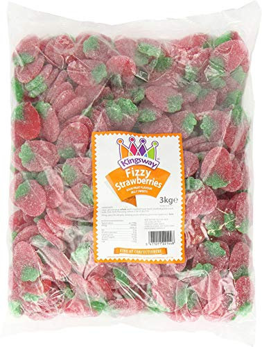 KINGSWAY CANDY SWEETS - Over 300 Different Sweets & Weights to Choose From (Fizzy Strawberries, 500g)