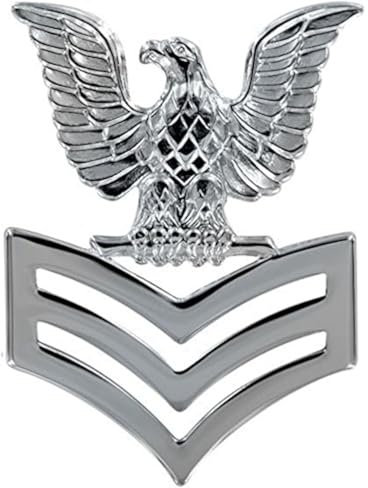 Vanguard Navy Cap Device: E6 Petty Officer First Class – Silber