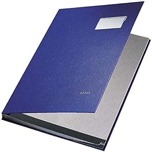 Leitz 57010035 Unterschriftsmappe, 10 Fächer, Überzug PP, blau