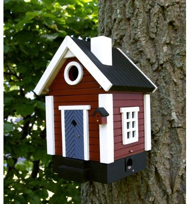 Multiholk Vogelhaus / Nistkasten rot Wandmontage
