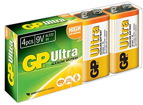 GP Batteries Ultra Alkaline 9V batteries | Superb operating time