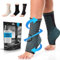 POWERLIX Sprunggelenkbandage 2 Stück, Professionelle Knöchelbandage für Damen/Männer Kompressionssocken Fußbandage für Plantarfasziitis, Arthritis, ACL, Gelenkschmerzen,Fersensporn, Sport, Blau, L