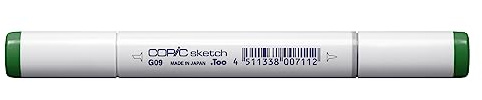 Copic Sketch Coloured Marker Pen - (G-09) Veronese Green, For Art & Crafts, Colouring, Graphics, Highlighter, Design, Anime, Professional & Beginners, Art Supplies & Colouring Books