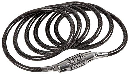 Lampa-Cable de Acero Trenzado Negro Negro Talla:cm160 x mm6