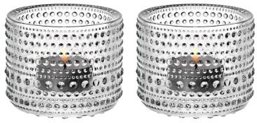 Iittala Kastehelmi Windlicht - 64 mm - Klar 2-er Set [SET2]