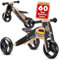 BIKESTAR Mini Kinder Laufrad Holz Lauflernrad mit DREI Rädern für Jungen und Mädchen ab 1 – 1,5 Jahre | 2 in 1 Kinderlaufrad | Schwarz | Risikofrei Testen
