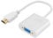 OcioDual HDMI-zu-VGA-Adapter, 1080P, HDMI-zu-VGA-Kabel, Adapter für PC, TV, Monitore, Laptops, Videosignalkonverter, HDMI-Eingang zu VGA-Ausgangskabel, Weiß