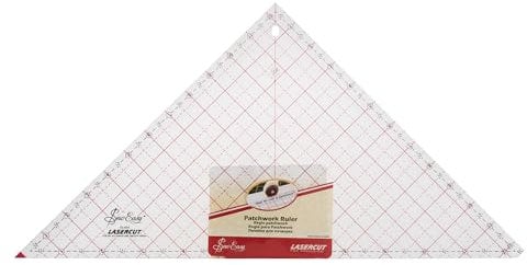 Sew Easy 12.5” Triangle Template – Quilting & Patchwork Rule for Applique Sewing, Transparent Acrylic Non-Slip